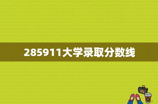 285911大学录取分数线